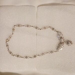 Stunning Sterling Silver Marcasite Flower Necklace- Vintage 20's to 50's